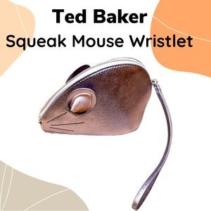 Ted Baker Squeak Mouse Wristlet bag New without tags